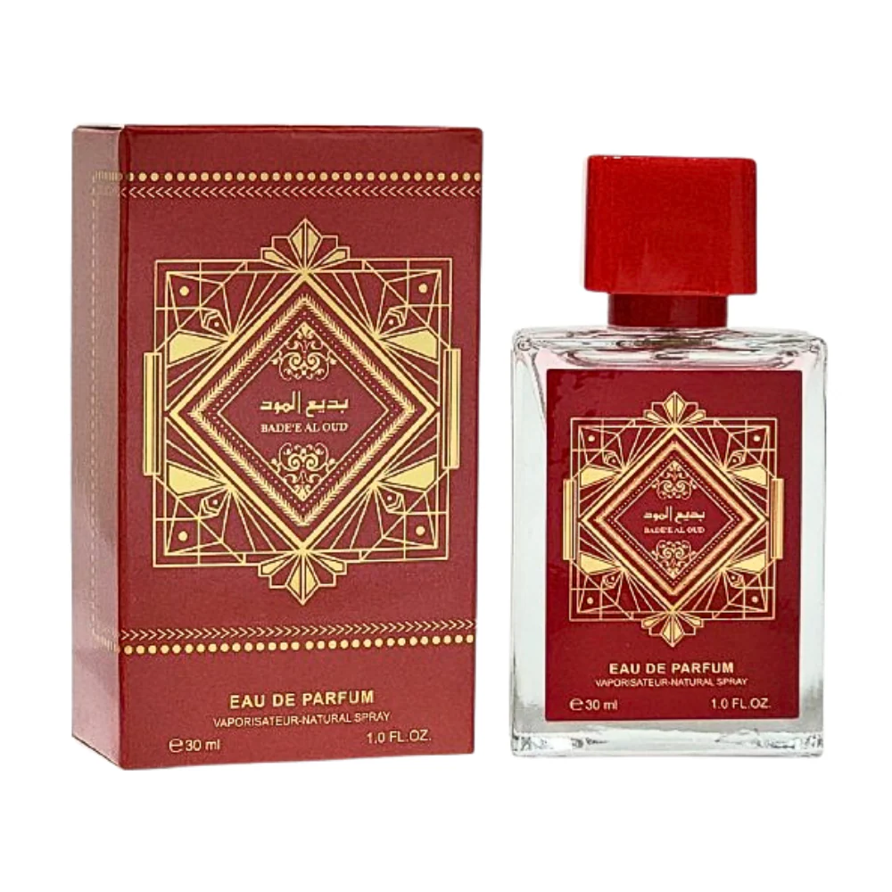 Perfume Mini Arabe Badee al Oud rojo 30ml